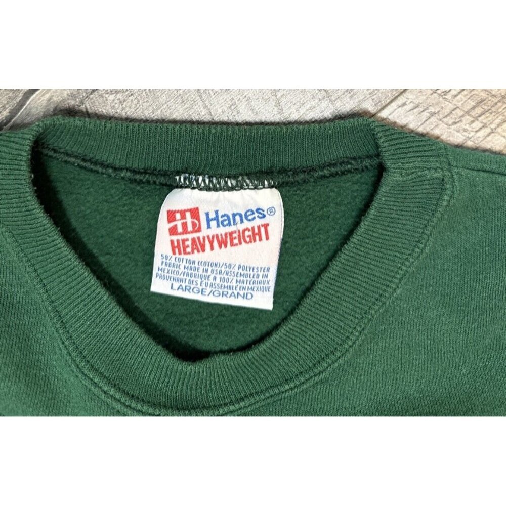 Vintage Hanes Halloween Pilgrim Sweatshirt Womens Large Fall Pumpkins Folk Art - Picture 4 of 10